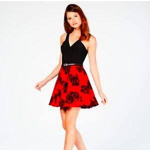 Crystal Doll Velvet Rose Floral Dress